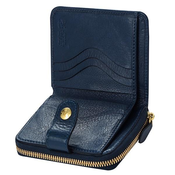 並行輸入 イルビゾンテ 2つ折り財布 IL BISONTE ヴァッケッタ C0960 P 866ユニセックス ブルー 青 | IL BISONTE | 05