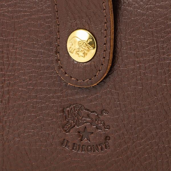 IL BISONTE イルビゾンテ 2つ折り財布 ダークブラウン こげ茶 IL BISONTE イルビゾンテ 2つ折り財布 ダークブラウン こげ茶