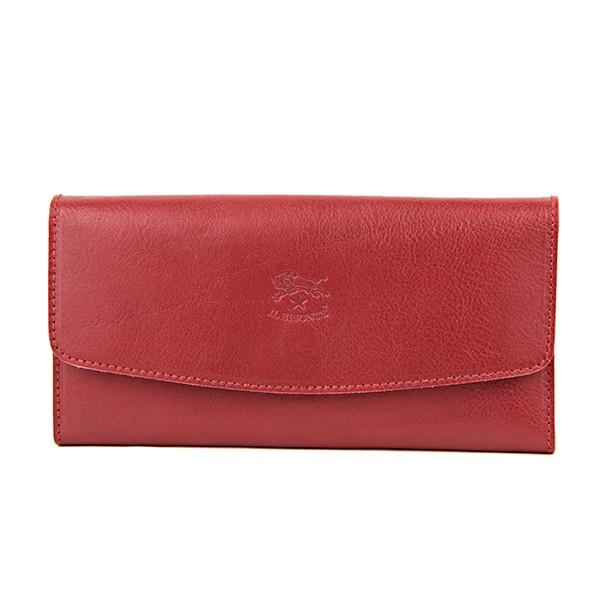 並行輸入 イルビゾンテ 長財布 ヴァッケッタ C0973 P245 ルビーレッド 赤 爆買 | IL BISONTE