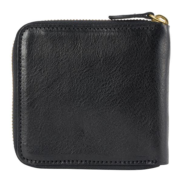 並行輸入 イルビゾンテ 2つ折り財布 IL BISONTE ヴァッケッタ C0990 P 153ユニセックス ブラック 黒 | IL BISONTE | 01