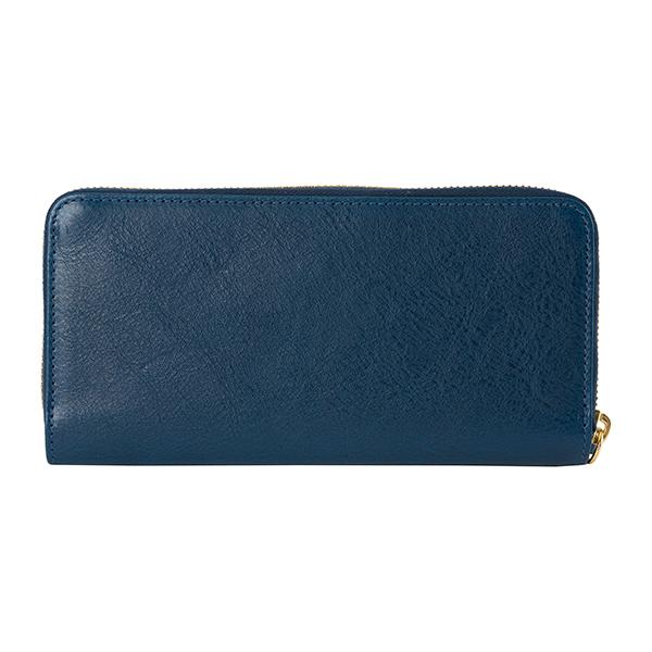 並行輸入 イルビゾンテ  長財布(ラウンドファスナー) ヴァッケッタ C1166 EP 866 ネイビー 紺 青 爆買 | IL BISONTE | 01