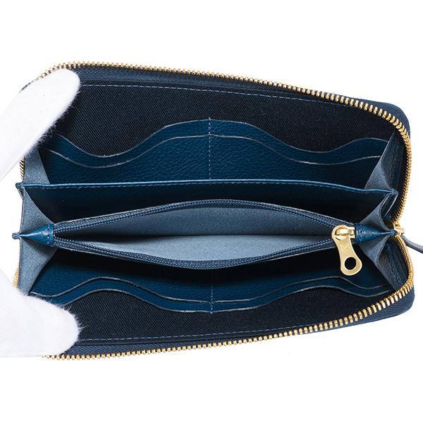 並行輸入 イルビゾンテ  長財布(ラウンドファスナー) ヴァッケッタ C1166 EP 866 ネイビー 紺 青 爆買 | IL BISONTE | 04