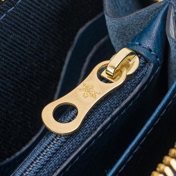 並行輸入 イルビゾンテ  長財布(ラウンドファスナー) ヴァッケッタ C1166 EP 866 ネイビー 紺 青 爆買 | IL BISONTE | 08