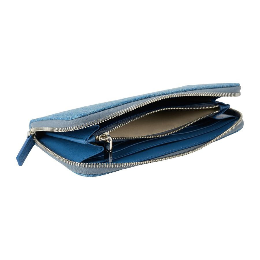 並行輸入 ジバンシイ 長財布(ラウンドファスナー) GIVENCHY ブランドロゴ BB60L7 B1TC 420レディース ブルー系 青 爆買の画像
