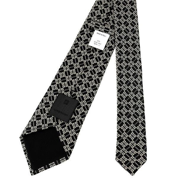並行輸入 ジバンシイ ネクタイ GIVENCHY シルク J1750 5メンズ ブラック 黒 クリーム | GIVENCHY | 05