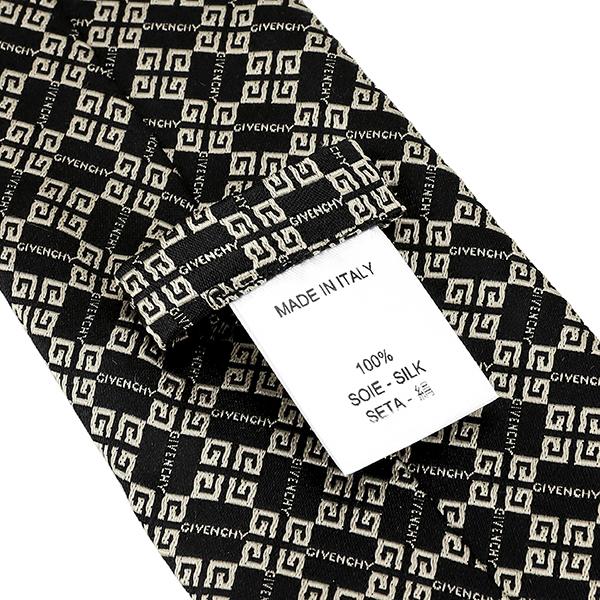 並行輸入 ジバンシイ ネクタイ GIVENCHY シルク J1750 5メンズ ブラック 黒 クリーム | GIVENCHY | 06