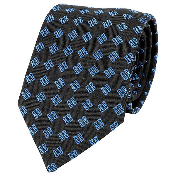 並行輸入 ジバンシイ ネクタイ GIVENCHY シルク J1751 7メンズ ブラック 黒 ブルー 青 | GIVENCHY