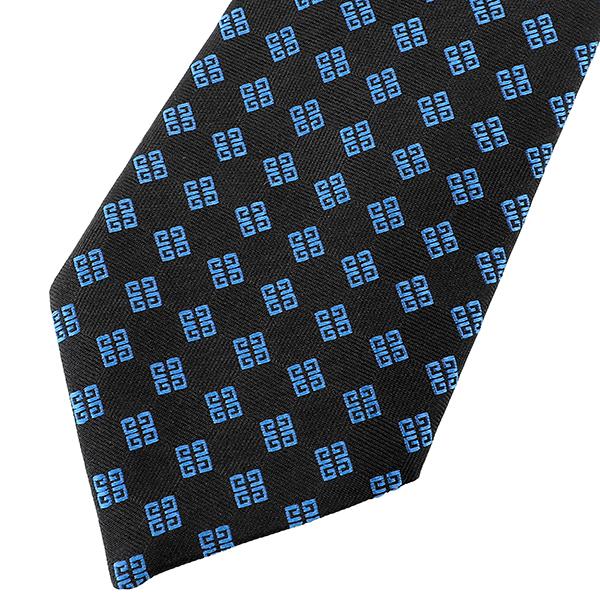 並行輸入 ジバンシイ ネクタイ GIVENCHY シルク J1751 7メンズ ブラック 黒 ブルー 青 | GIVENCHY | 01