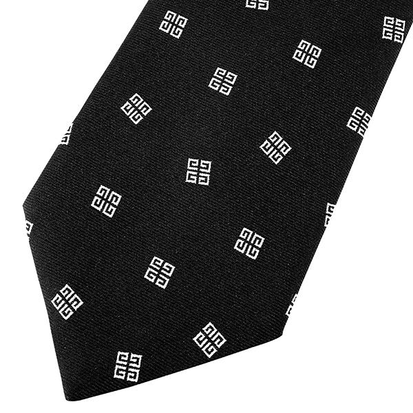 並行輸入 ジバンシイ ネクタイ GIVENCHY シルク J1752 2メンズ ブラック 黒 ホワイト 白 | GIVENCHY | 01