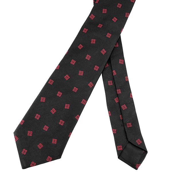 並行輸入 ジバンシイ ネクタイ GIVENCHY シルク J1752 8メンズ ブラック 黒 レッド 赤 | GIVENCHY | 04