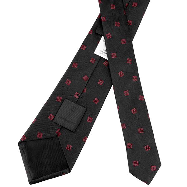 並行輸入 ジバンシイ ネクタイ GIVENCHY シルク J1752 8メンズ ブラック 黒 レッド 赤 | GIVENCHY | 05