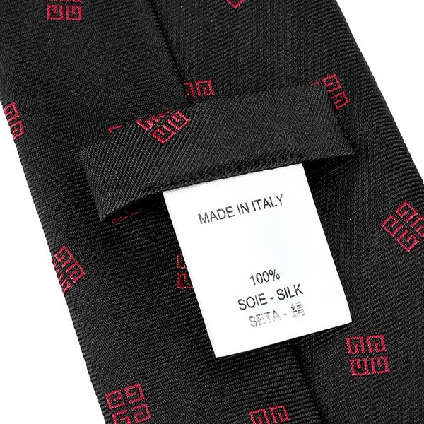 並行輸入 ジバンシイ ネクタイ GIVENCHY シルク J1752 8メンズ ブラック 黒 レッド 赤 | GIVENCHY | 06