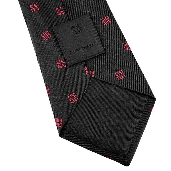 並行輸入 ジバンシイ ネクタイ GIVENCHY シルク J1752 8メンズ ブラック 黒 レッド 赤 | GIVENCHY | 07