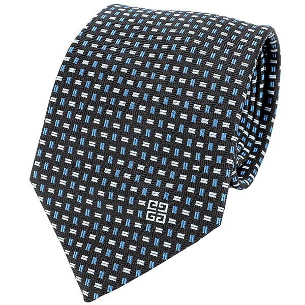 並行輸入 ジバンシイ ネクタイ GIVENCHY シルク J1777 3メンズ ブラック 黒 ブルー 青 | GIVENCHY
