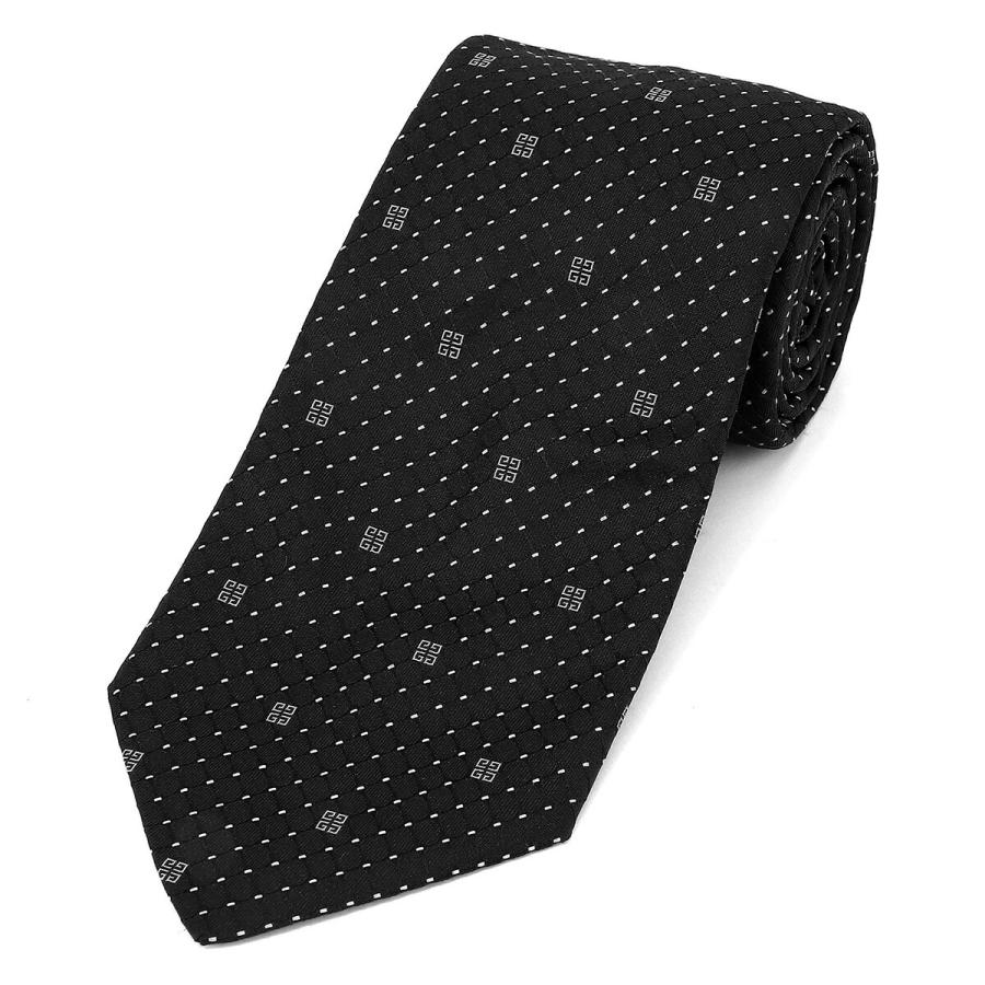 並行輸入 ジバンシイ ネクタイ GIVENCHY シルクジャカード J5899 001メンズ ブラック 黒 | GIVENCHY
