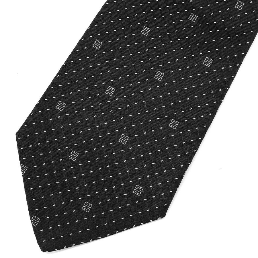 並行輸入 ジバンシイ ネクタイ GIVENCHY シルクジャカード J5899 001メンズ ブラック 黒 | GIVENCHY | 01