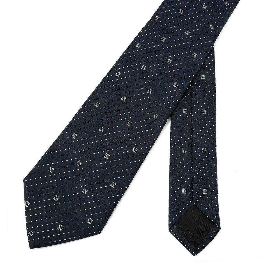 並行輸入 ジバンシイ ネクタイ GIVENCHY シルクジャカード J5899 002メンズ ネイビー 紺 | GIVENCHY | 04