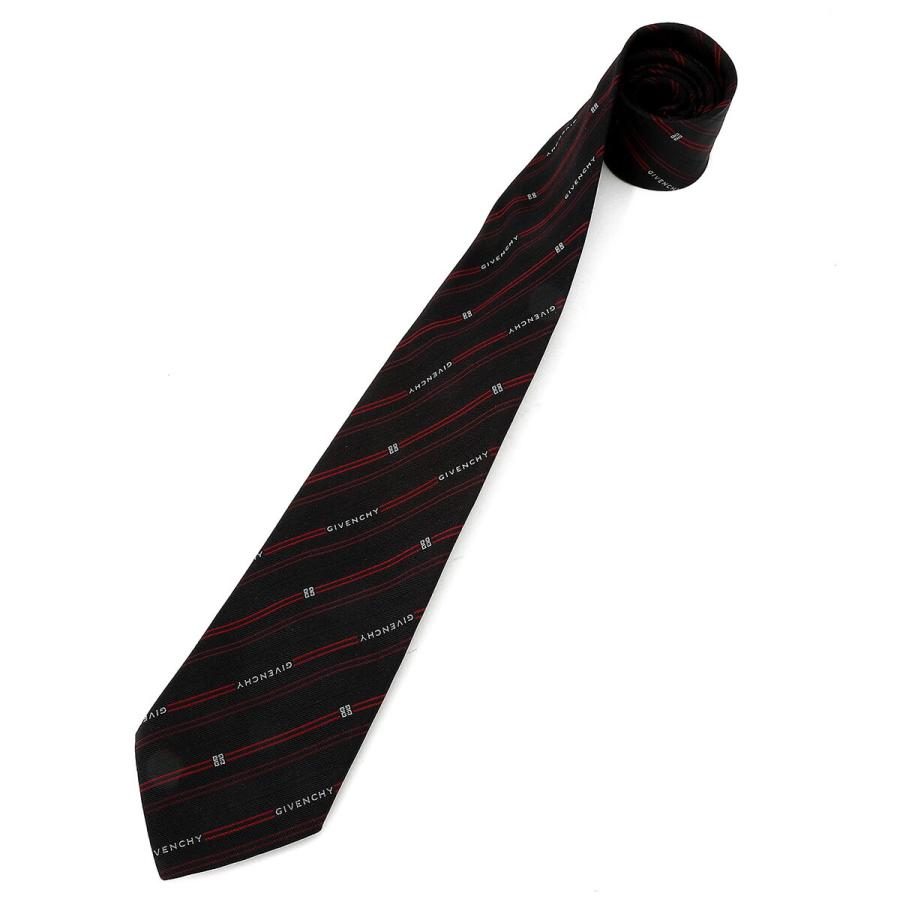 並行輸入 ジバンシイ ネクタイ GIVENCHY シルク J5902 001メンズ ブラック 黒 レッド 赤 | GIVENCHY | 03