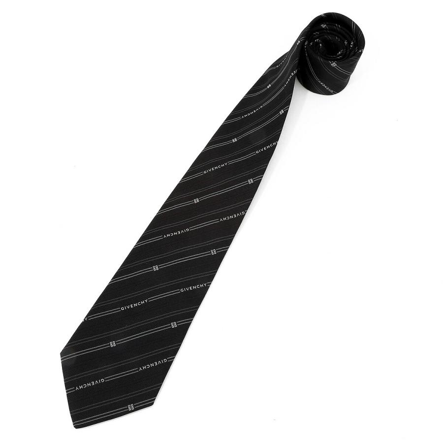 並行輸入 ジバンシイ ネクタイ GIVENCHY シルク J5902 003メンズ ブラック 黒 グレー | GIVENCHY | 03