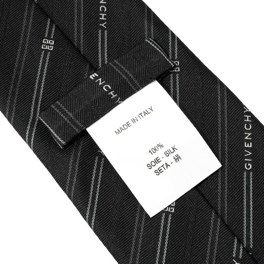 並行輸入 ジバンシイ ネクタイ GIVENCHY シルク J5902 003メンズ ブラック 黒 グレー | GIVENCHY | 06