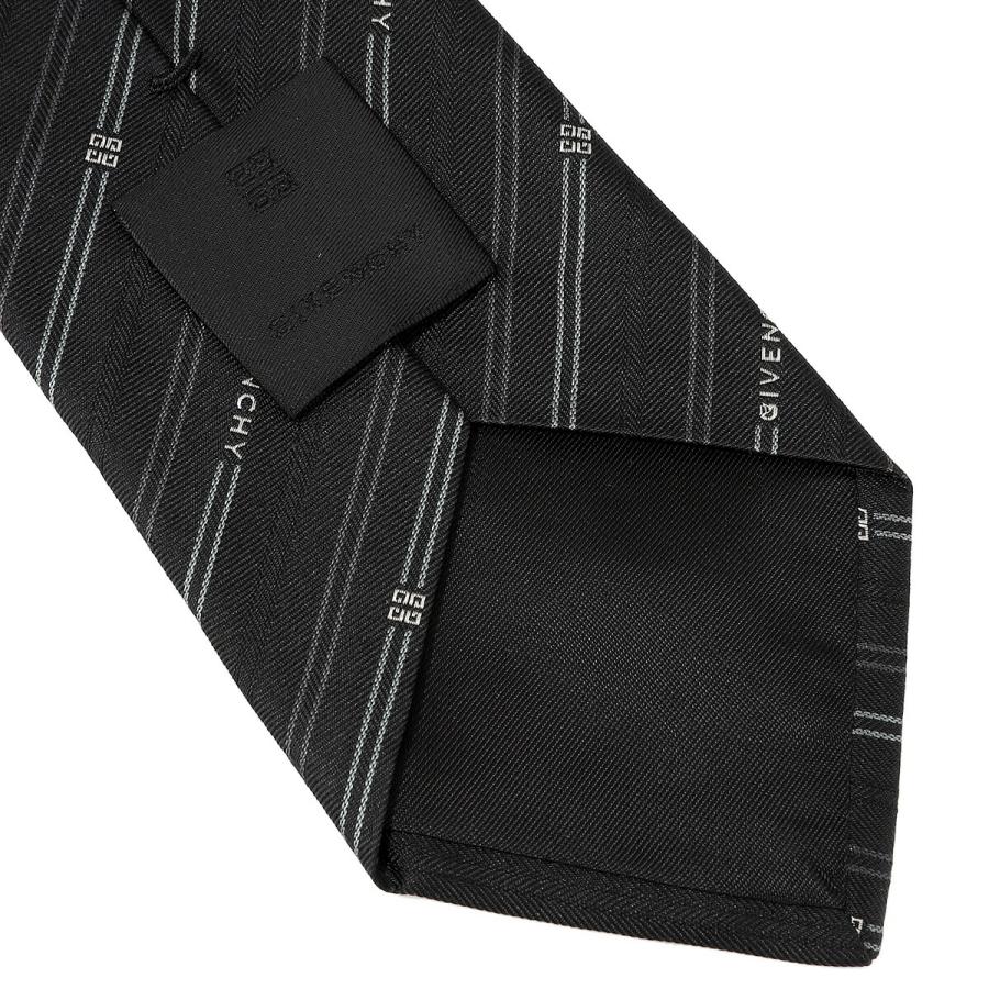 並行輸入 ジバンシイ ネクタイ GIVENCHY シルク J5902 003メンズ ブラック 黒 グレー | GIVENCHY | 07