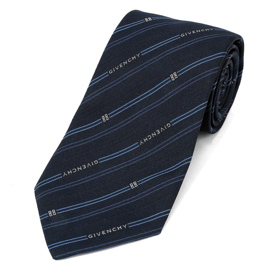 並行輸入 ジバンシイ ネクタイ GIVENCHY シルク J5902 004メンズ ネイビー 紺 ブルー 青 | GIVENCHY