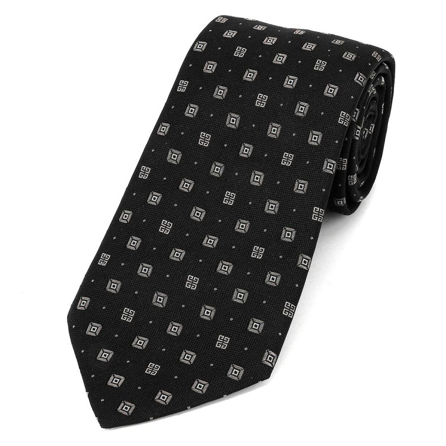 並行輸入 ジバンシイ ネクタイ GIVENCHY シルクジャカード J5903 001メンズ ブラック 黒 | GIVENCHY