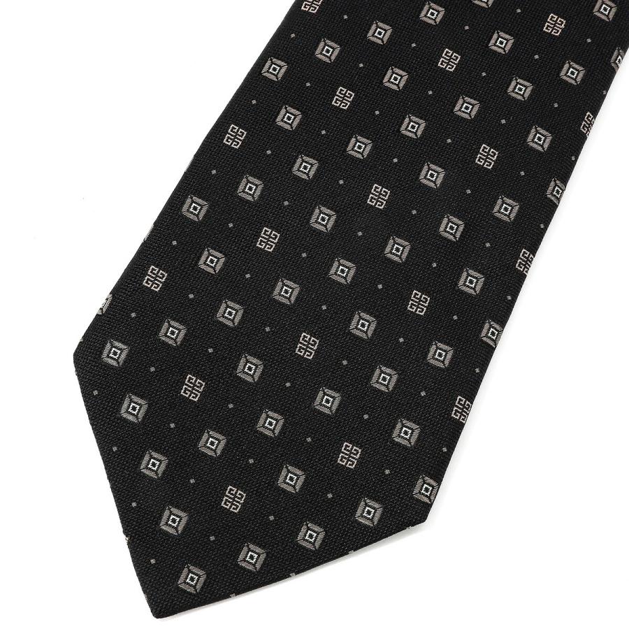 並行輸入 ジバンシイ ネクタイ GIVENCHY シルクジャカード J5903 001メンズ ブラック 黒 | GIVENCHY | 01
