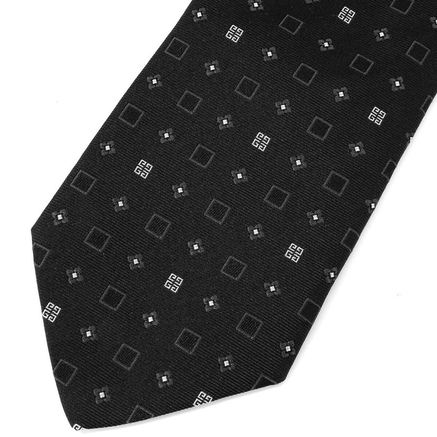 並行輸入 ジバンシイ ネクタイ GIVENCHY シルクジャカード J5906 001メンズ ブラック 黒 | GIVENCHY | 01