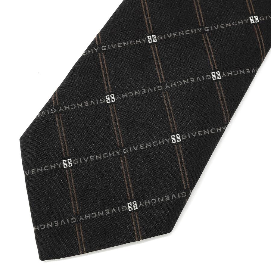 並行輸入 ジバンシイ ネクタイ GIVENCHY シルク J5912 001メンズ ブラック 黒 ブラウン系 | GIVENCHY | 01