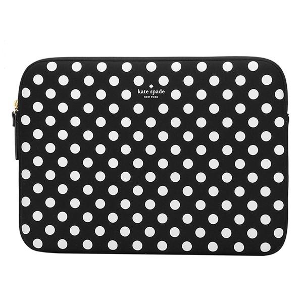 並行輸入 ケイトスペード その他 NEOPRENE DOT LAPTOP SLEEVE  8ARU1807 005 ブラック 黒/オフホワイト 白 爆買 | kate spade NEW YORK