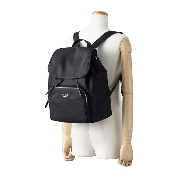 【美品】 ※値下げ kate spade ブラック 本革 リュック バックパック kate spade NEW YORK ケイトスペード バッグ レザーリュック