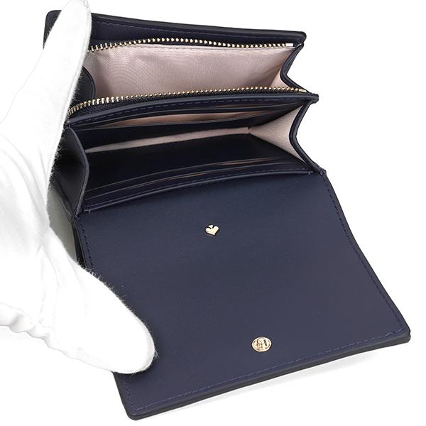 並行輸入 ケイトスペード 3つ折り財布 kate spade スペードフラワー ジャガード K4510 403レディース ブルー 青 オフホワイト 白 | kate spade NEW YORK | 05