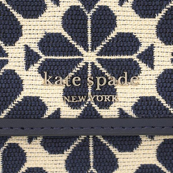並行輸入 ケイトスペード 3つ折り財布 kate spade スペードフラワー ジャガード K4510 403レディース ブルー 青 オフホワイト 白 | kate spade NEW YORK | 06