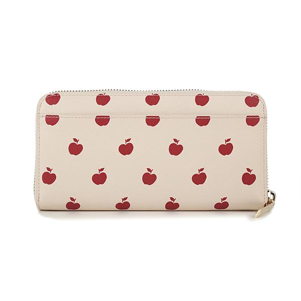 並行輸入 ケイトスペード  長財布(ラウンドファスナー) スペンサー アップル トス プリント K4519 960 オフホワイト 白 爆買 | kate spade NEW YORK | 01