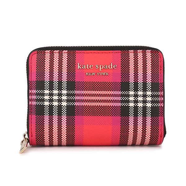 並行輸入 ケイトスペード カードケース kate spade フォリッジ プレイド K5390 650レディース レッド系 | kate spade NEW YORK