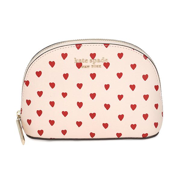 並行輸入 ケイトスペード ポーチ kate spade スペンサー ハート K5700 960レディース ベージュ レッド | kate spade NEW YORK