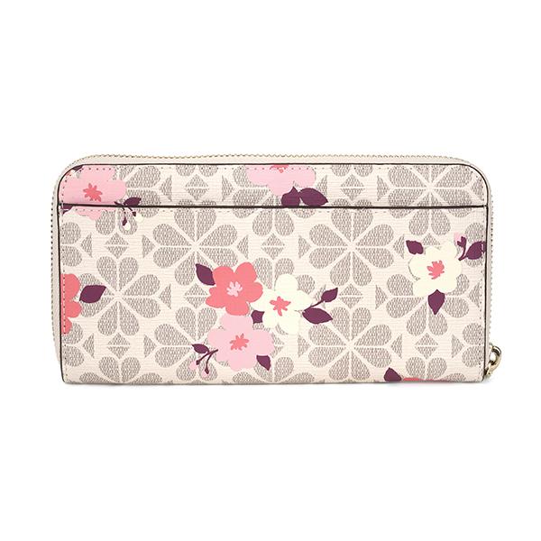 並行輸入 ケイトスペード 長財布(ラウンドファスナー) kate spade スペード フラワー チェリー ブロッサム コーテッド キャンバス K6718 960 爆買 | kate spade NEW YORK | 01