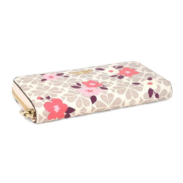 並行輸入 ケイトスペード 長財布(ラウンドファスナー) kate spade スペード フラワー チェリー ブロッサム コーテッド キャンバス K6718 960 爆買 | kate spade NEW YORK | 02