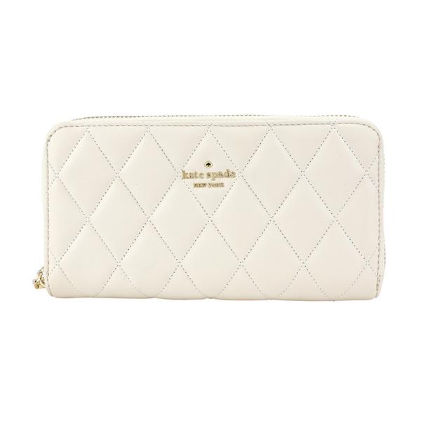 並行輸入 ケイトスペード 長財布(ラウンドファスナー) kate spade キャリー KA590 100レディース ホワイト系 白 | kate spade NEW YORK