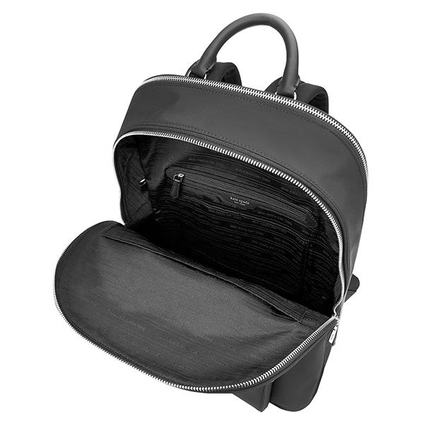 極美品　ケイトスペード　リュック　黒　ロゴプレート　ブラック　金具　u10 セール】ケイトスペードニューヨーク kate spade new york kate