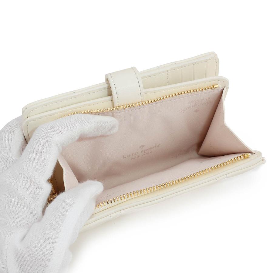 並行輸入 ケイトスペード 2つ折り財布 kate spade キャリー KG424 101レディース アイボリー | kate spade NEW YORK | 06