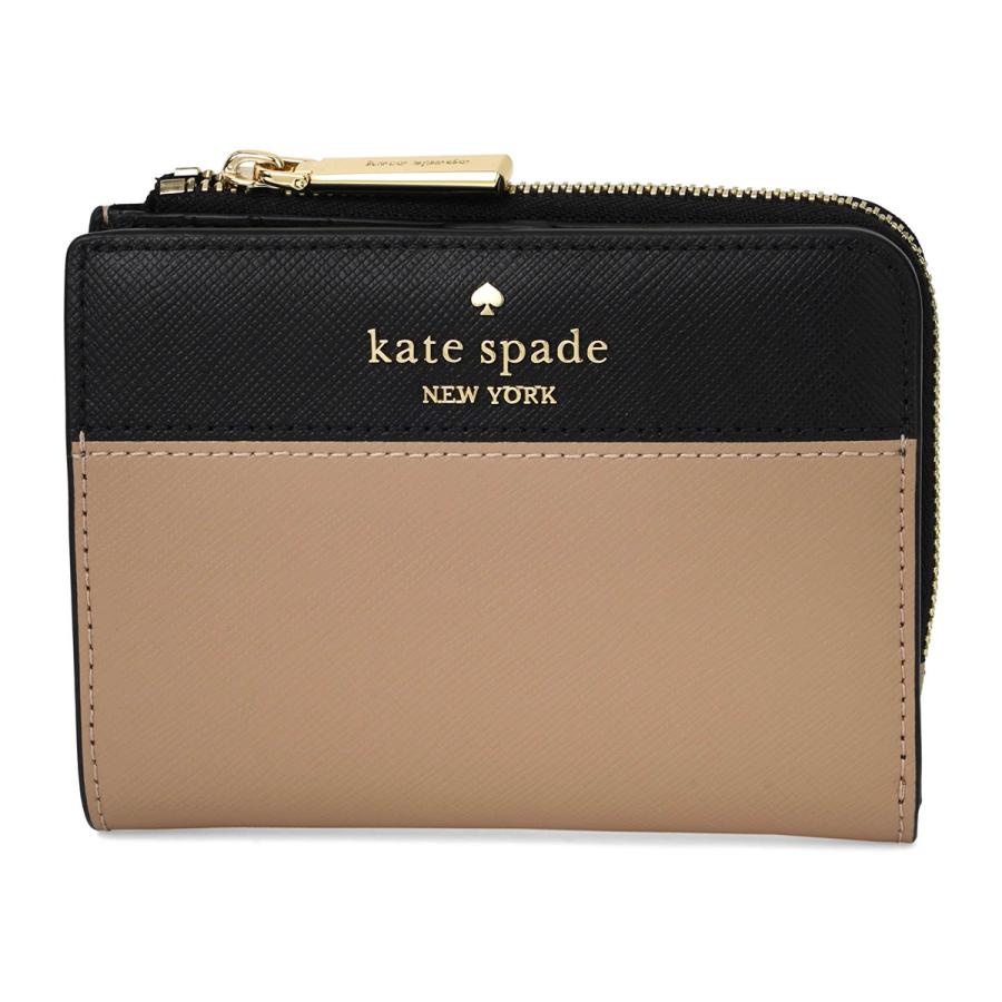 並行輸入 ケイトスペード 2つ折り財布 kate spade マディソン KH616 200レディース ベージュ ブラック 黒 | kate spade NEW YORK
