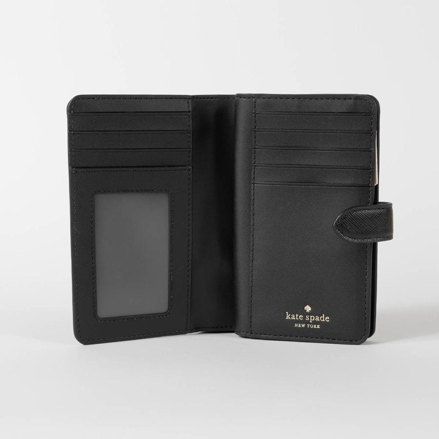並行輸入 ケイトスペード 2つ折り財布 kate spade サフィアノレザー KN752 001 レディース ブラック | kate spade NEW YORK | 03