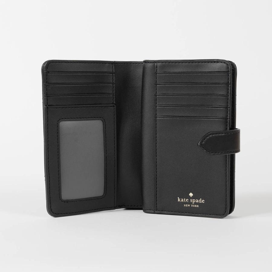並行輸入 ケイトスペード 2つ折り財布 kate spade キルテッド KN755 001 レディース ブラック | kate spade NEW YORK | 03