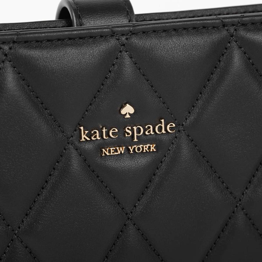 並行輸入 ケイトスペード 2つ折り財布 kate spade キルテッド KN755 001 レディース ブラック | kate spade NEW YORK | 06
