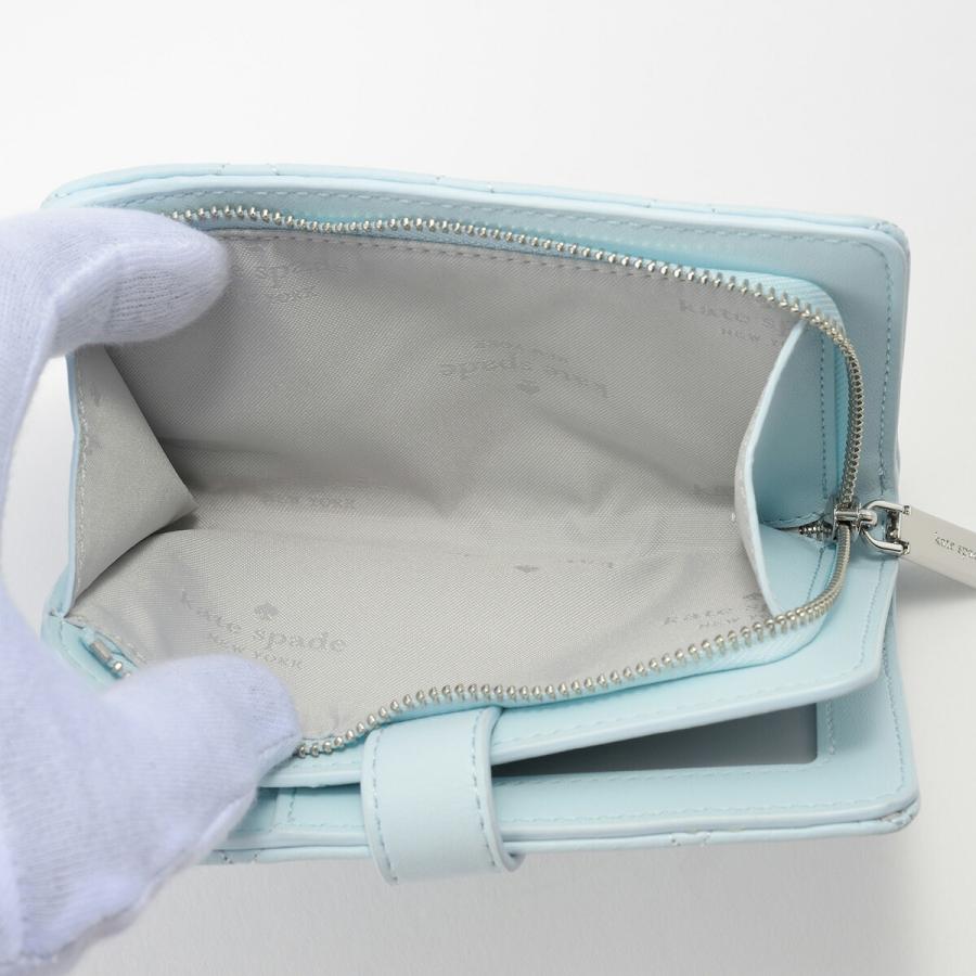 並行輸入 ケイトスペード 2つ折り財布 kate spade キルテッド KN755 403 レディース ライトブルー 水色 | kate spade NEW YORK | 06