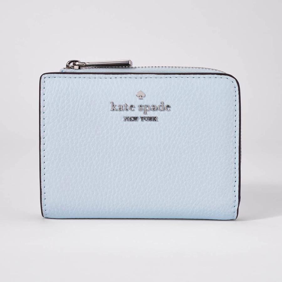 並行輸入 ケイトスペード 2つ折り財布 kate spade ぺブルレザー KN766 403 レディース ペールブルー 水色 | kate spade NEW YORK