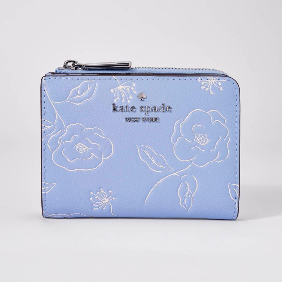 並行輸入 ケイトスペード 2つ折り財布 kate spade フローラル KO553 403 レディース ペールブルー 水色 | kate spade NEW YORK