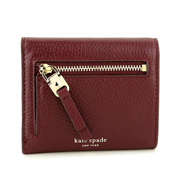 kate spade NEW YORK ケイトスペード 2つ折り財布 バーガンディ系 